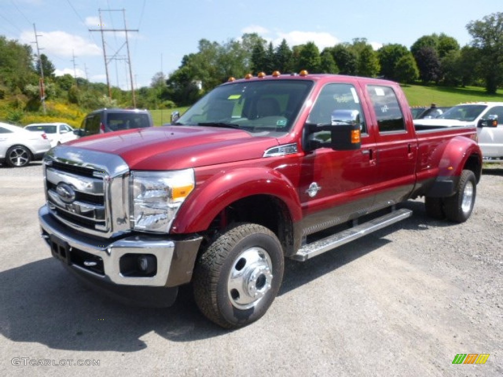 Ruby Red 2015 Ford F350 Super Duty Lariat Crew Cab 4x4 DRW Exterior Photo #97169186