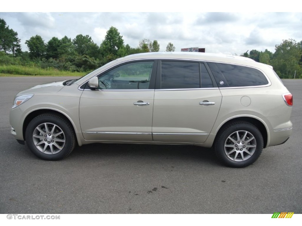 2015 Enclave Leather - Champagne Silver Metallic / Ebony/Ebony photo #3