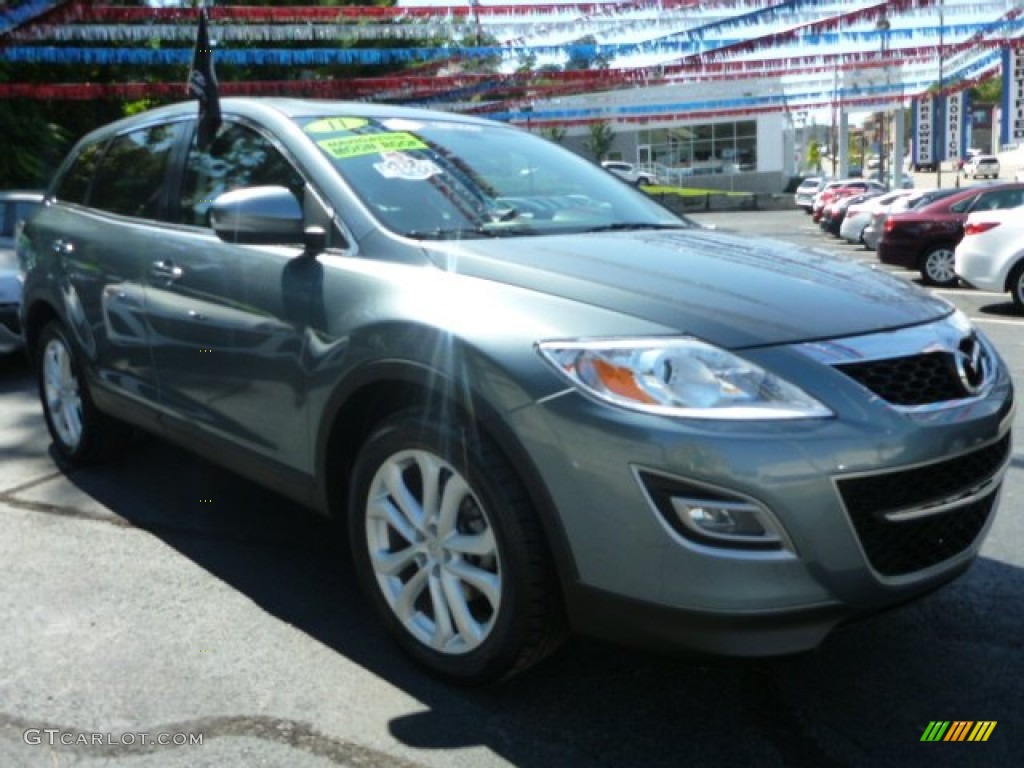 2011 CX-9 Grand Touring AWD - Dolphin Gray Mica / Black photo #3