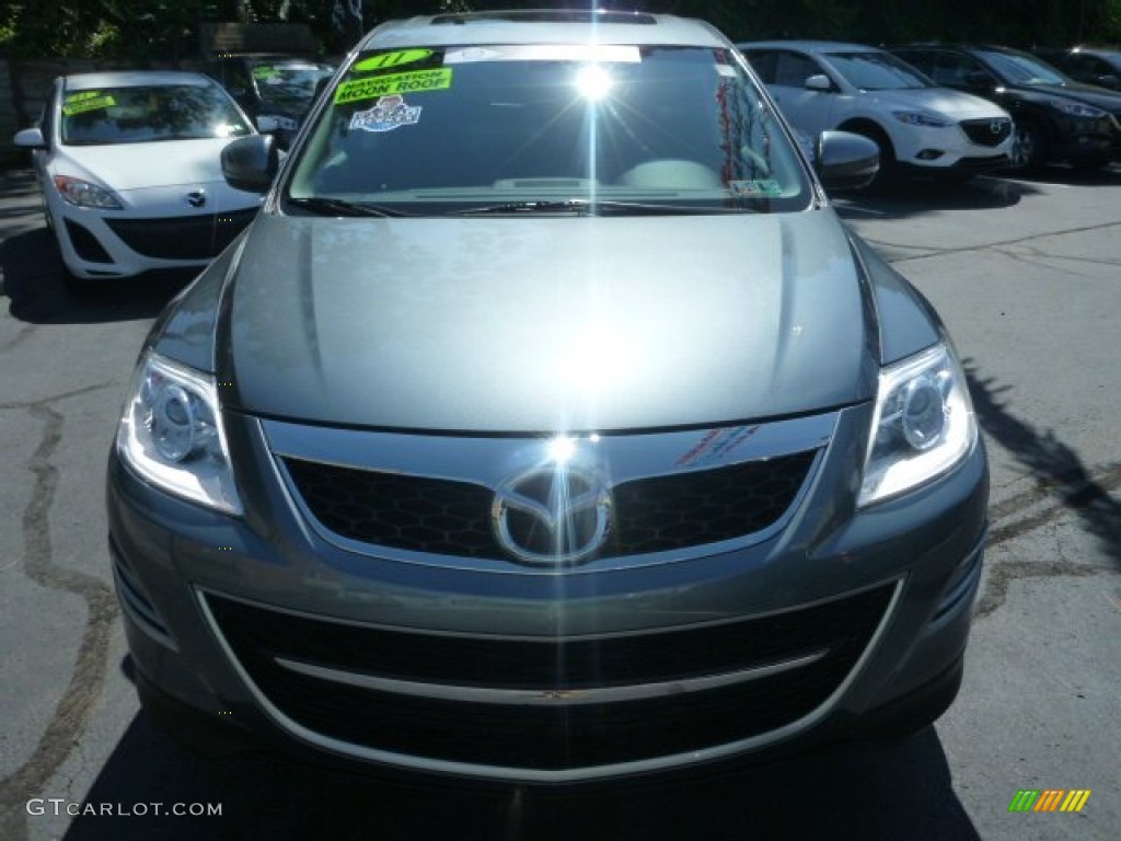 2011 CX-9 Grand Touring AWD - Dolphin Gray Mica / Black photo #18