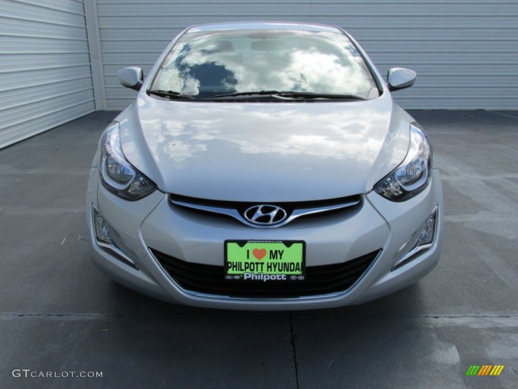2015 Elantra SE Sedan - Shimmering Air Silver / Gray photo #8