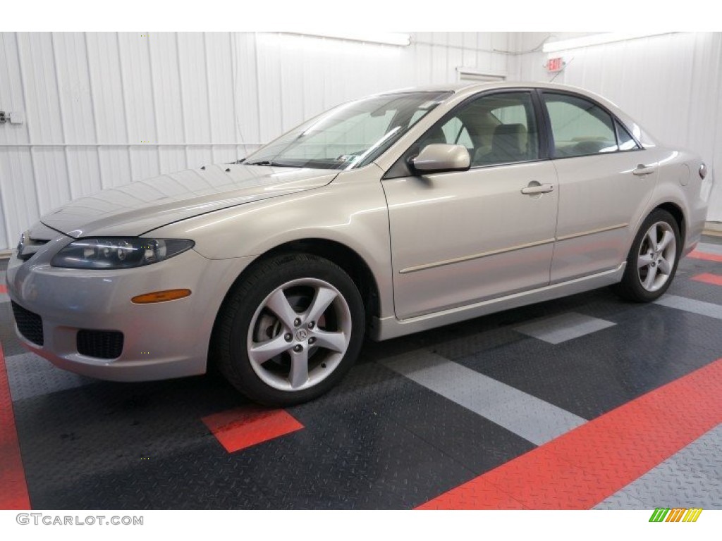 2007 MAZDA6 i Sport Sedan - Smokestone / Beige photo #2