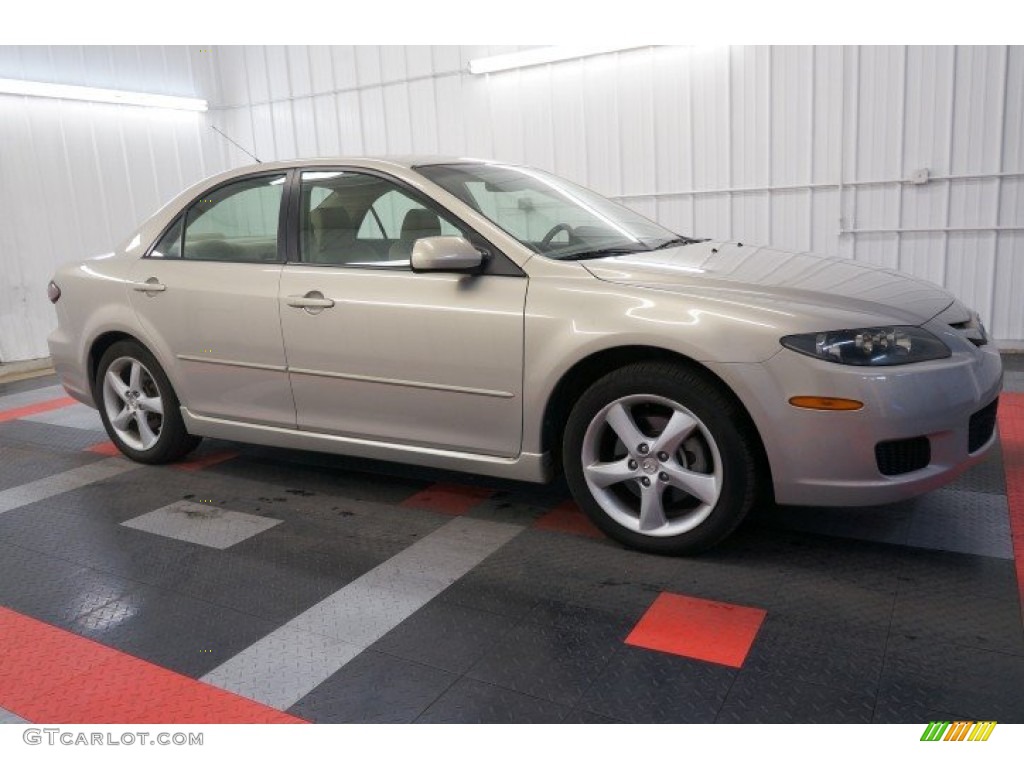 2007 MAZDA6 i Sport Sedan - Smokestone / Beige photo #6