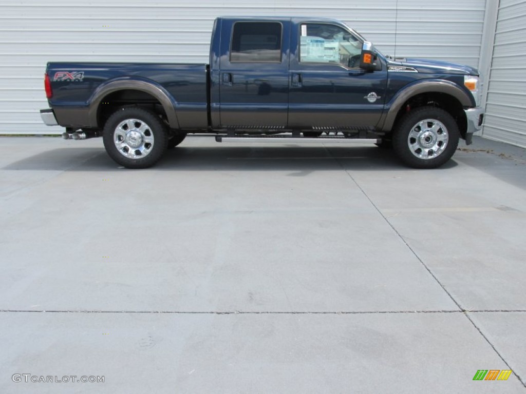 2015 F250 Super Duty Lariat Crew Cab 4x4 - Blue Jeans / Adobe photo #3