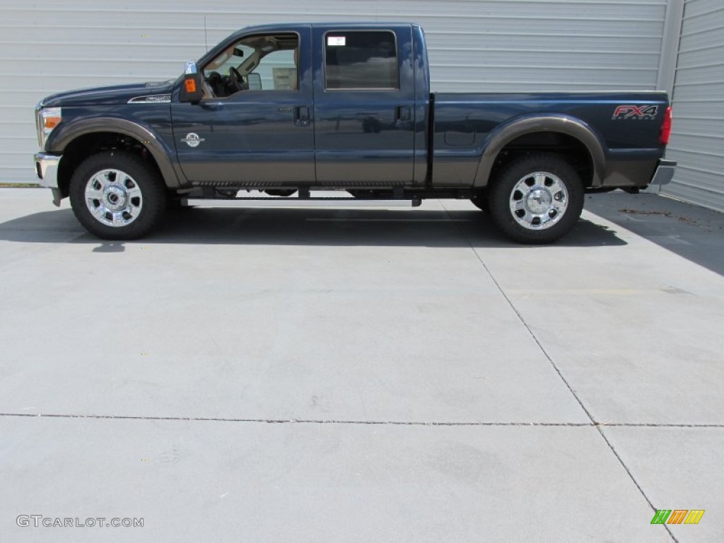 2015 F250 Super Duty Lariat Crew Cab 4x4 - Blue Jeans / Adobe photo #6