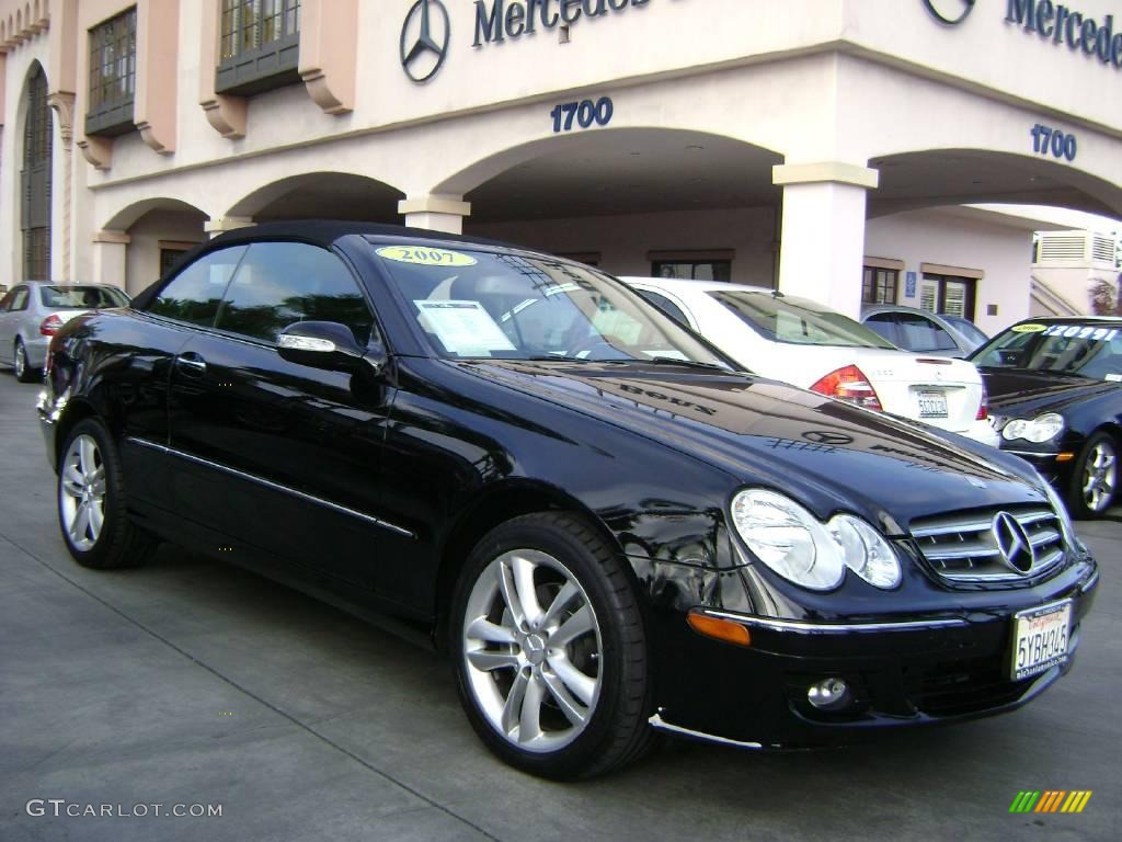 2007 CLK 350 Cabriolet - Black / Black photo #1