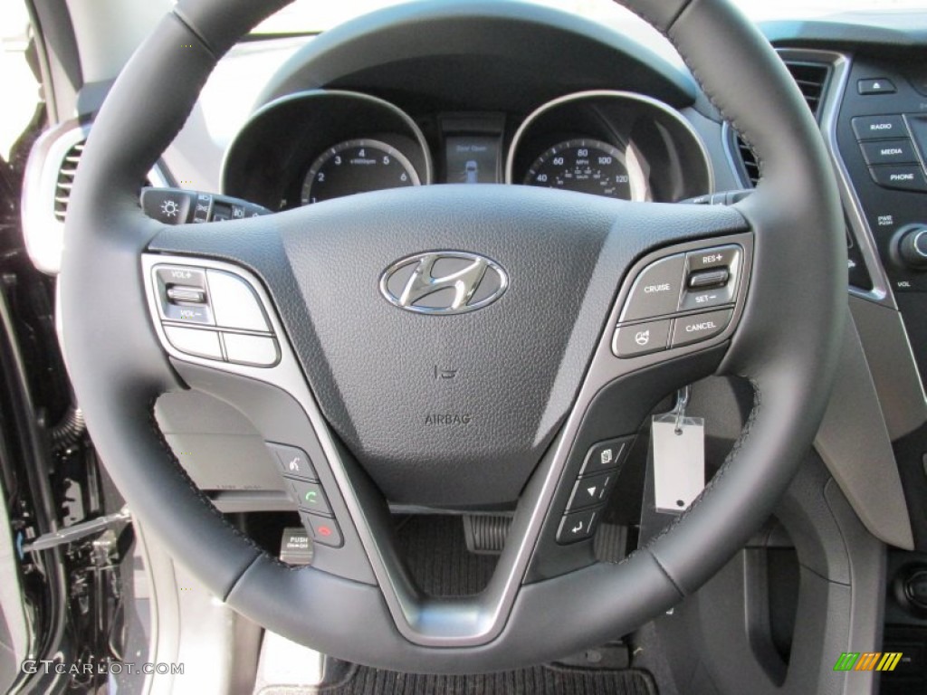 2014 Hyundai Santa Fe GLS Gray Steering Wheel Photo #97180610