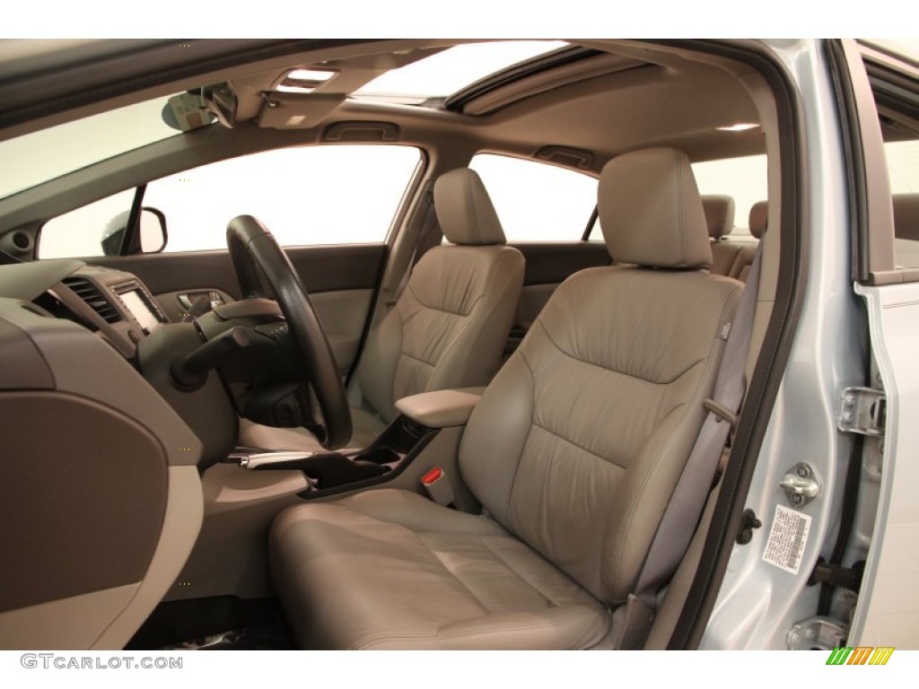 2012 Civic EX-L Sedan - Cool Mist Metallic / Gray photo #5