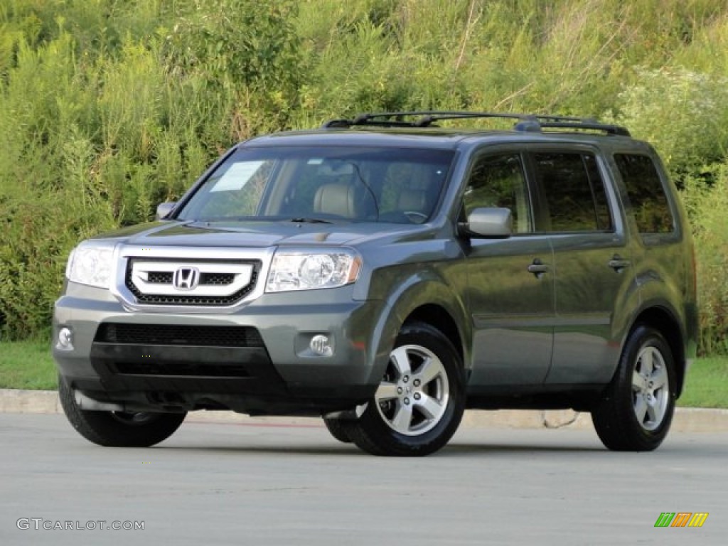 2009 Pilot EX-L - Nimbus Gray Metallic / Beige photo #1