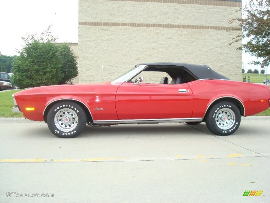1972 Mustang Convertible - Bright Red / Black photo #2
