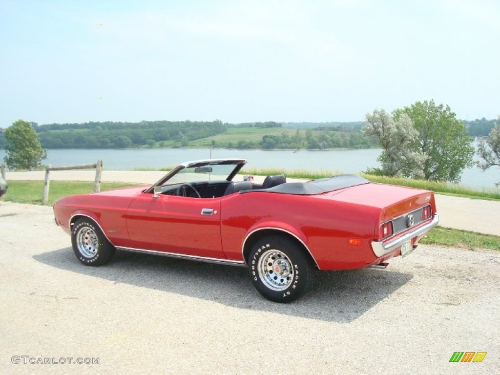 1972 Mustang Convertible - Bright Red / Black photo #3