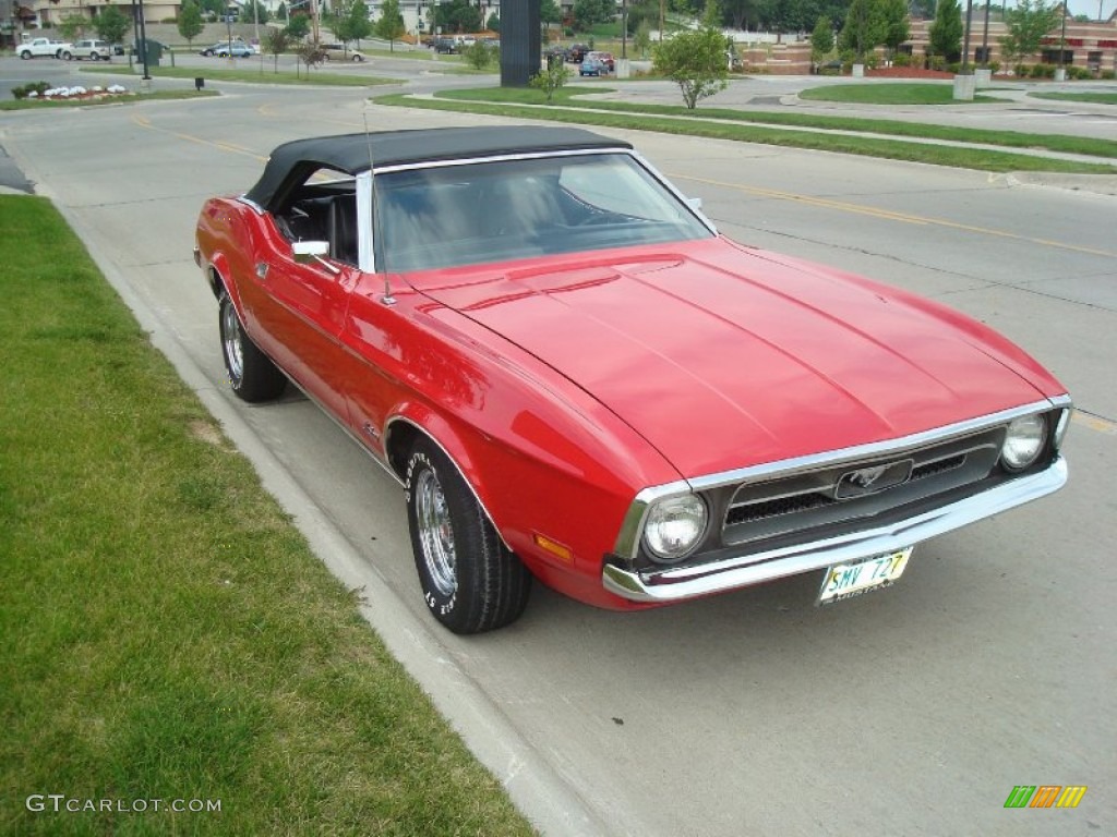 1972 Mustang Convertible - Bright Red / Black photo #7