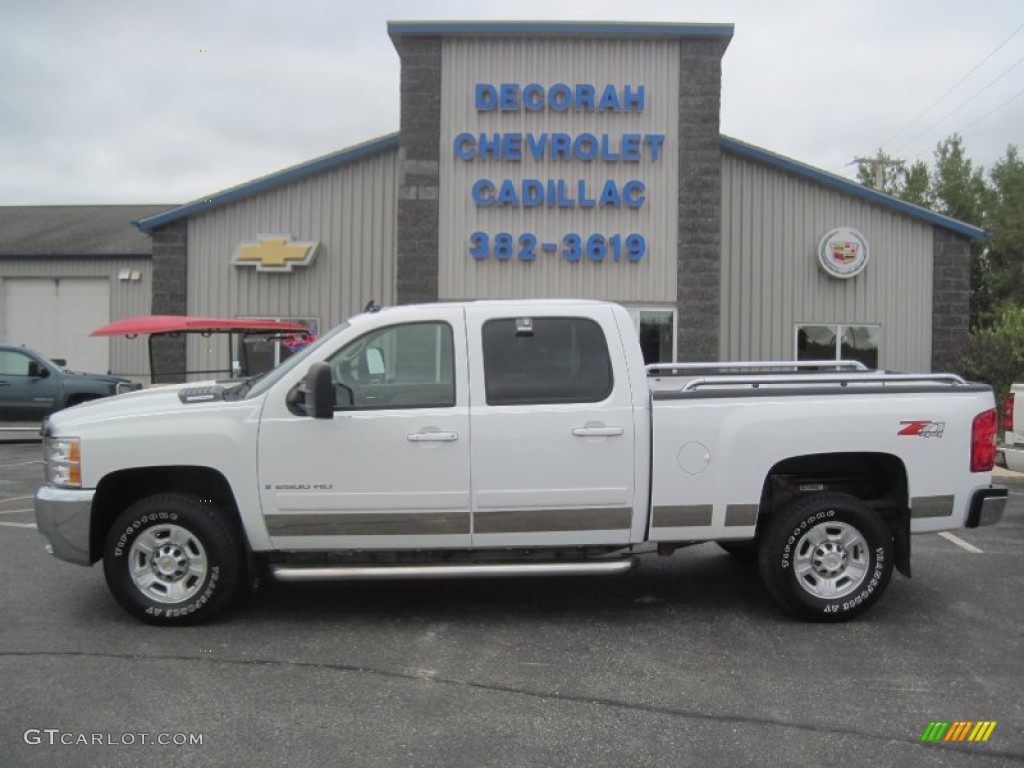 2007 Silverado 2500HD LTZ Crew Cab 4x4 - Summit White / Light Titanium/Dark Titanium photo #1