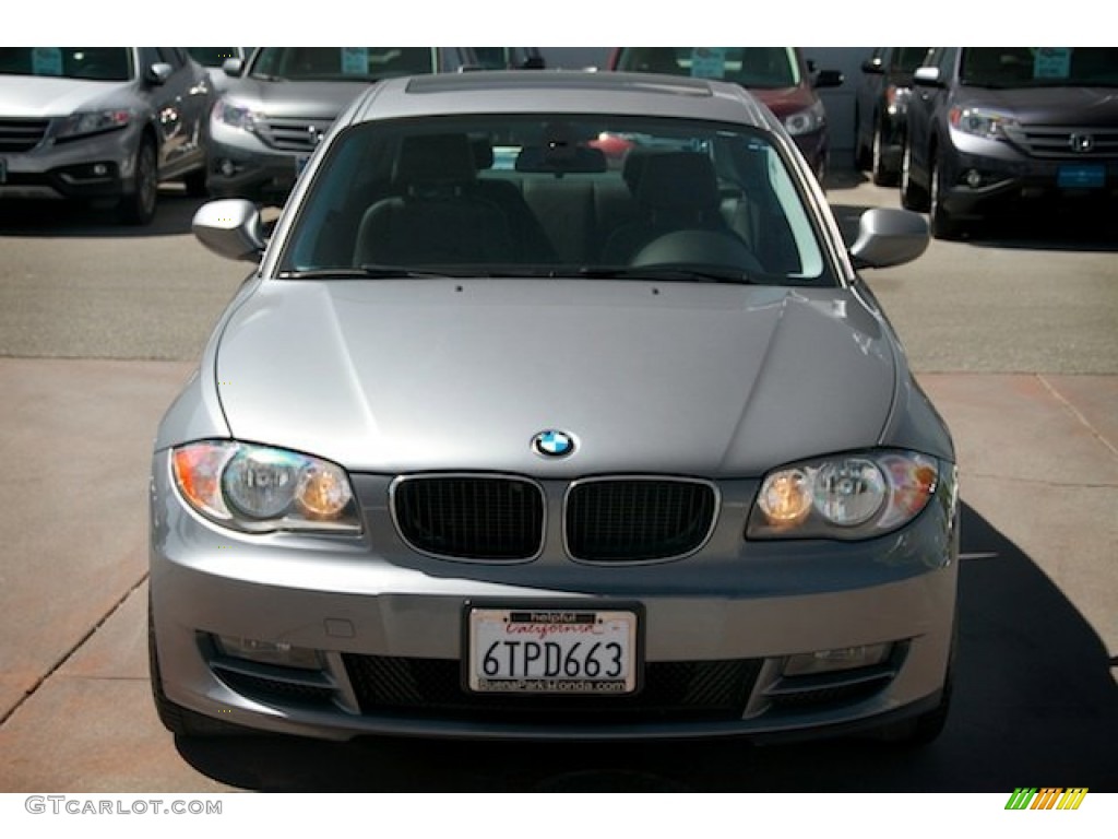 2011 1 Series 128i Coupe - Space Gray Metallic / Black photo #8