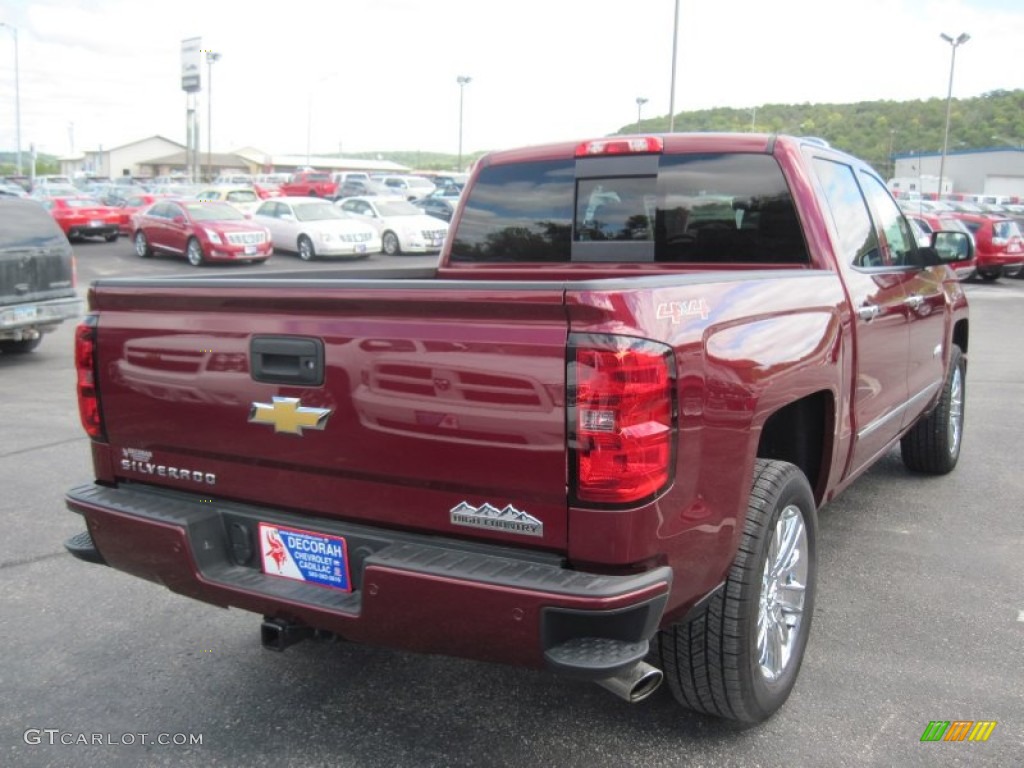 2014 Silverado 1500 High Country Crew Cab 4x4 - Deep Ruby Metallic / High Country Saddle photo #4