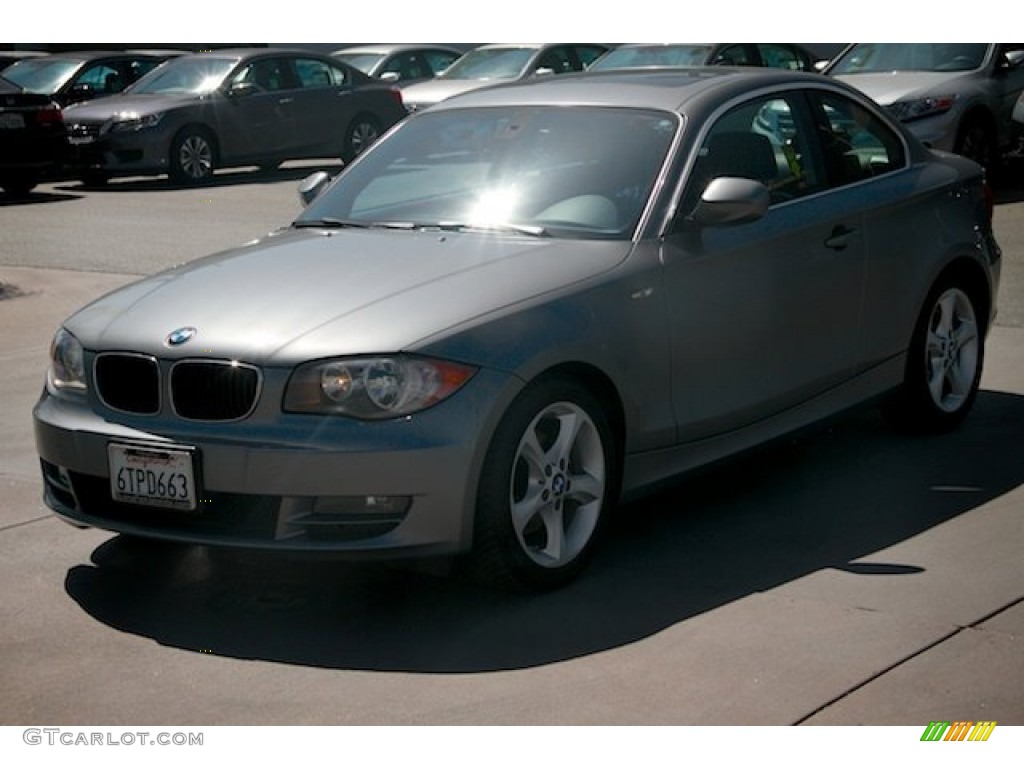 2011 1 Series 128i Coupe - Space Gray Metallic / Black photo #9