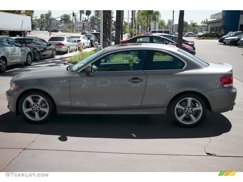 2011 1 Series 128i Coupe - Space Gray Metallic / Black photo #10