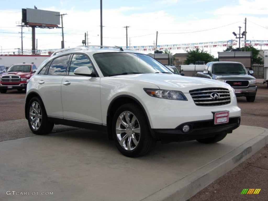 2005 FX 35 AWD - Ivory Pearl White / Willow photo #18