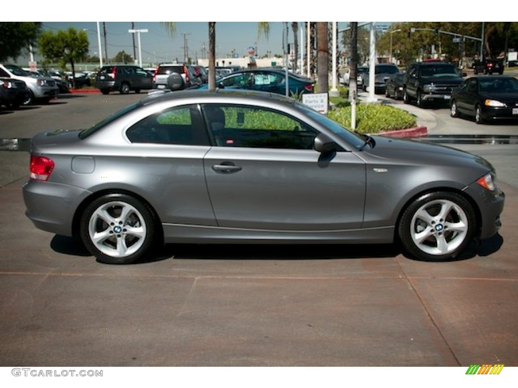 2011 1 Series 128i Coupe - Space Gray Metallic / Black photo #13