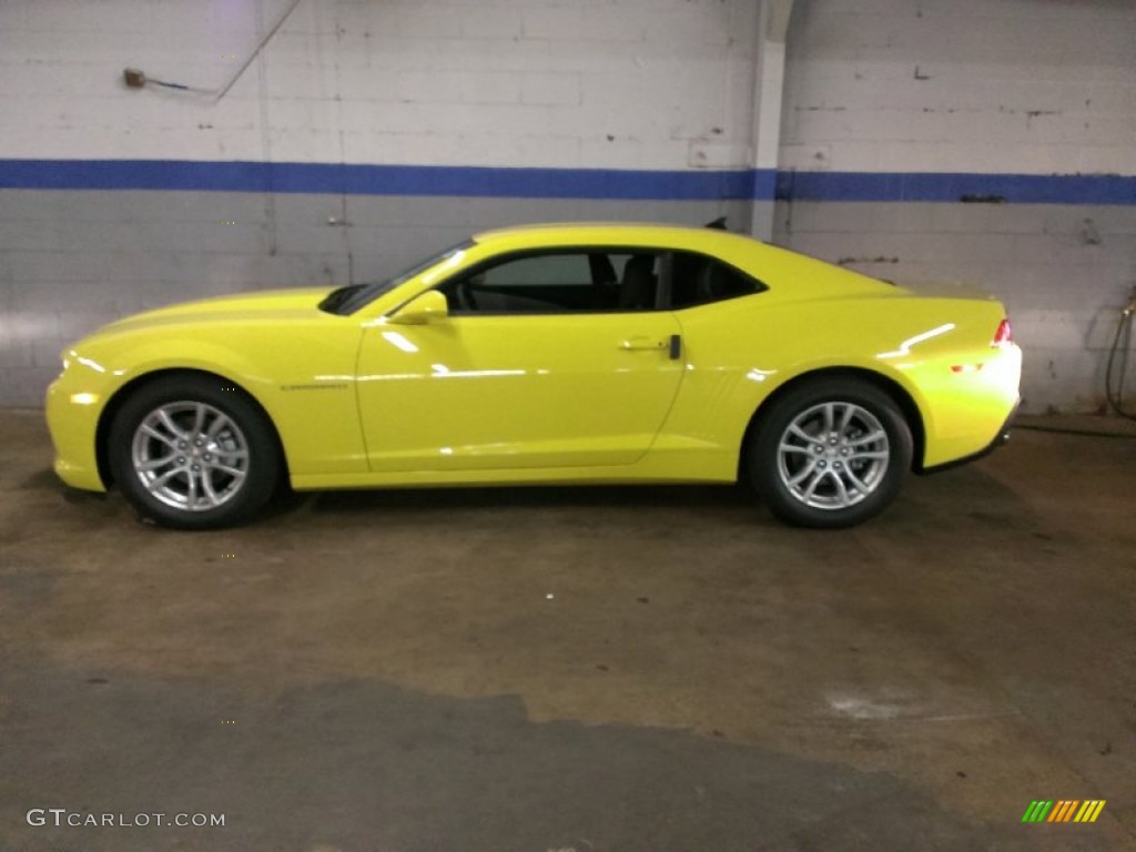 2015 Camaro LS Coupe - Bright Yellow / Black photo #3