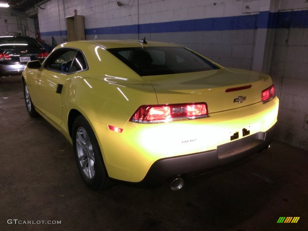 2015 Camaro LS Coupe - Bright Yellow / Black photo #4