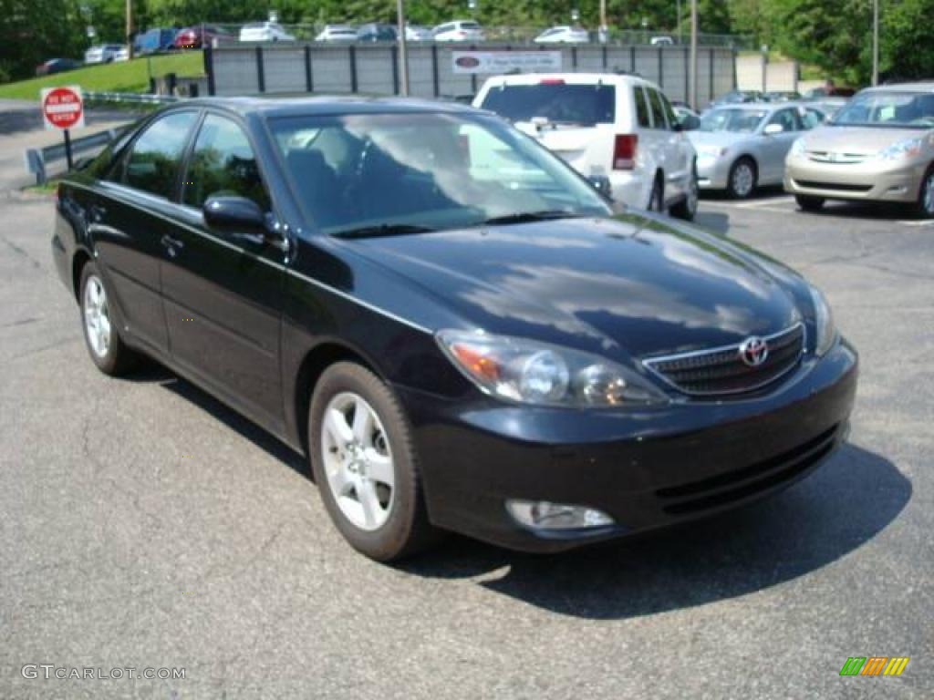 2002 Camry SE V6 - Black / Dark Charcoal photo #6