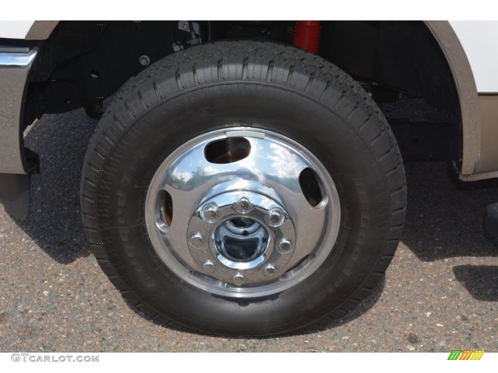 2014 F350 Super Duty Lariat Crew Cab 4x4 Dually - Oxford White / Adobe photo #9