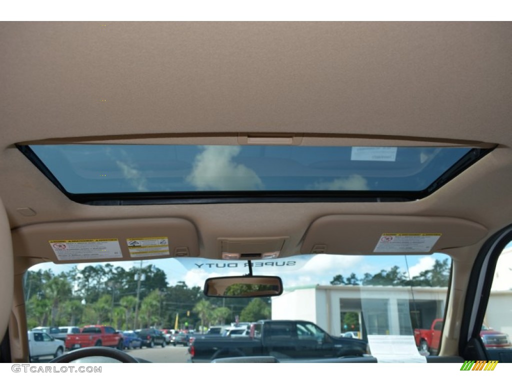 2014 F350 Super Duty Lariat Crew Cab 4x4 Dually - Oxford White / Adobe photo #16