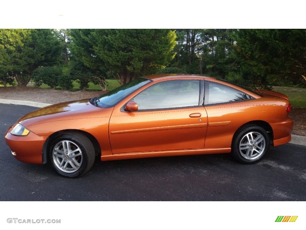 2005 Cavalier LS Sport Coupe - Sunburst Orange Metallic / Graphite Gray photo #8