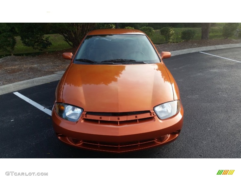 2005 Cavalier LS Sport Coupe - Sunburst Orange Metallic / Graphite Gray photo #9