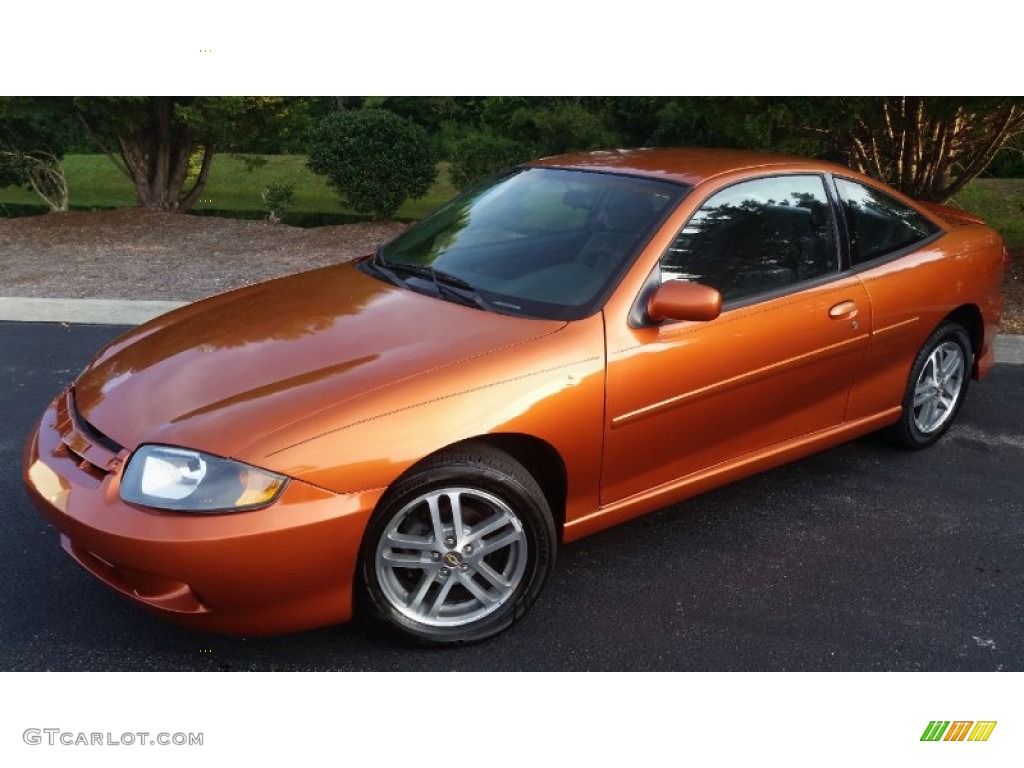 2005 Cavalier LS Sport Coupe - Sunburst Orange Metallic / Graphite Gray photo #10