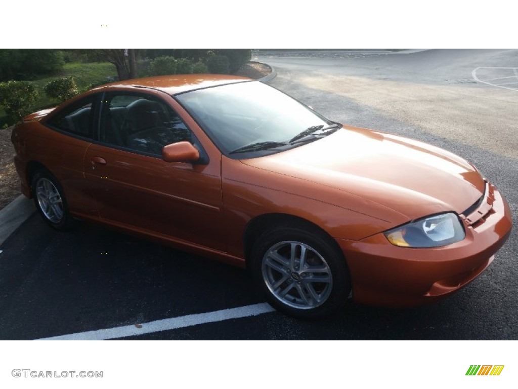 2005 Cavalier LS Sport Coupe - Sunburst Orange Metallic / Graphite Gray photo #11
