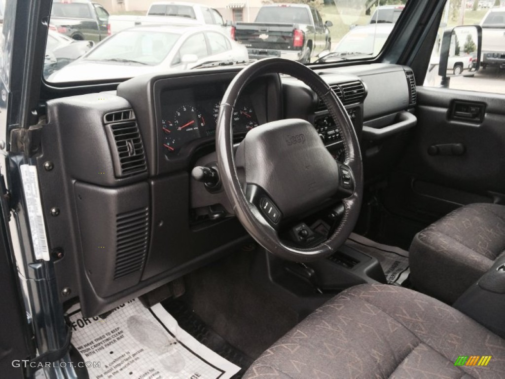 2002 Wrangler Sport 4x4 - Steel Blue Pearl / Agate Black photo #2