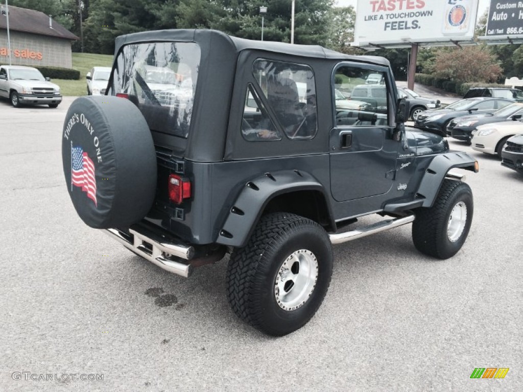 2002 Wrangler Sport 4x4 - Steel Blue Pearl / Agate Black photo #3