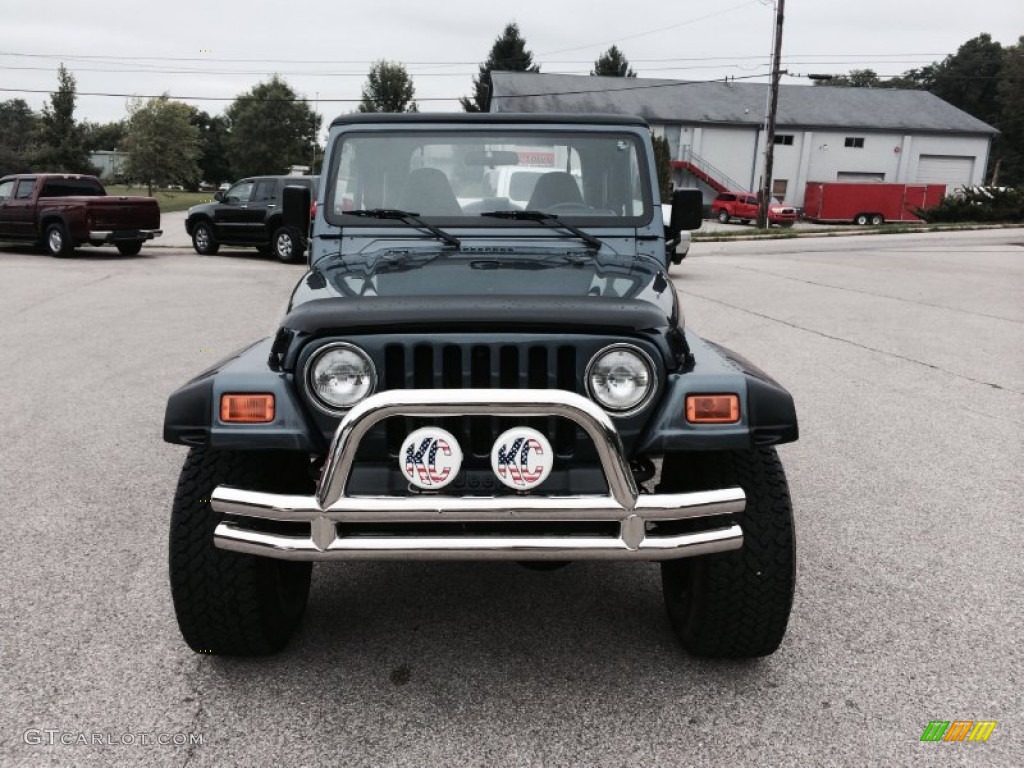 2002 Wrangler Sport 4x4 - Steel Blue Pearl / Agate Black photo #14