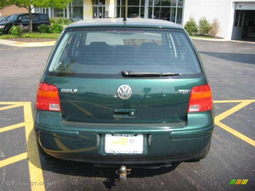 2000 Golf GLS TDI 4 Door - Bright Green Pearl / Black photo #4