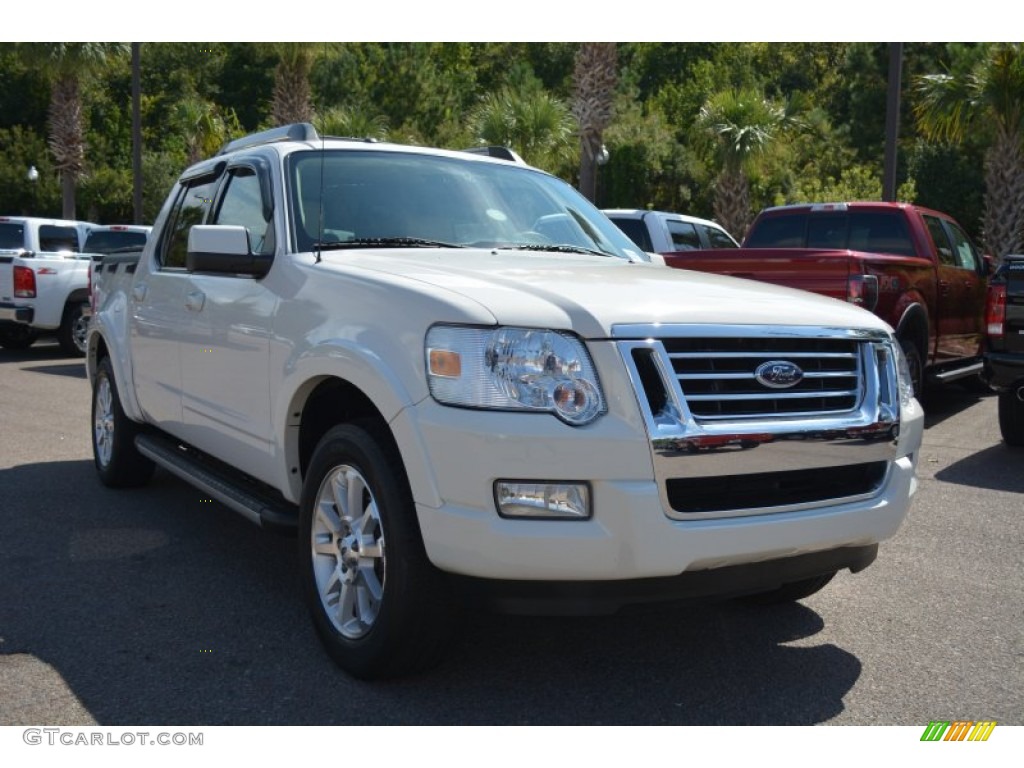 2008 Explorer Sport Trac Limited - White Suede / Camel photo #1