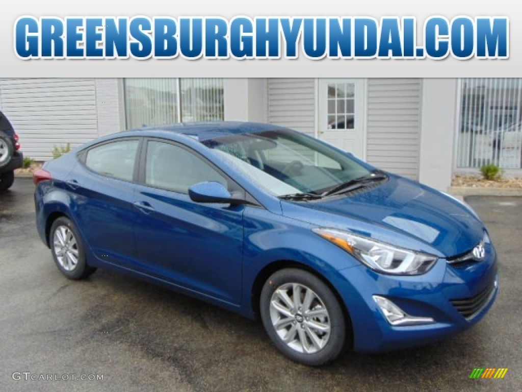 2015 Elantra SE Sedan - Windy Sea Blue / Gray photo #1