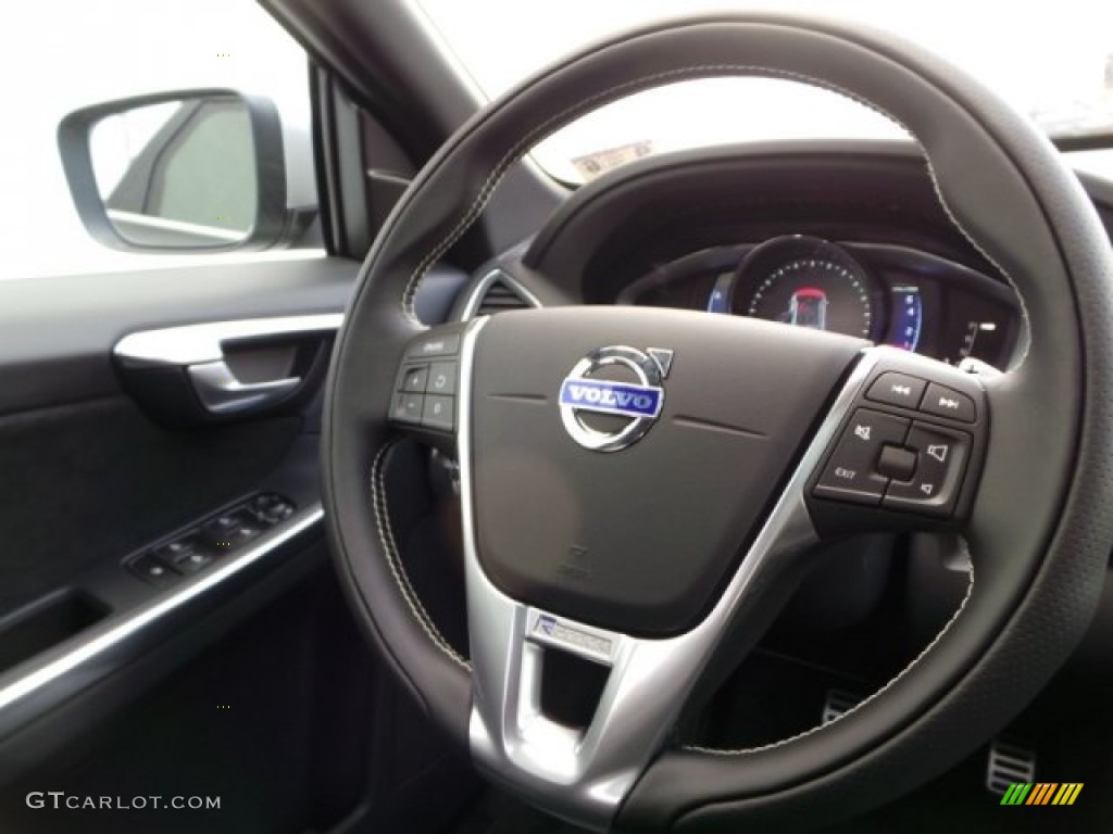 2015 Volvo XC60 T6 AWD R-Design R-Design Off Black Steering Wheel Photo #97200835