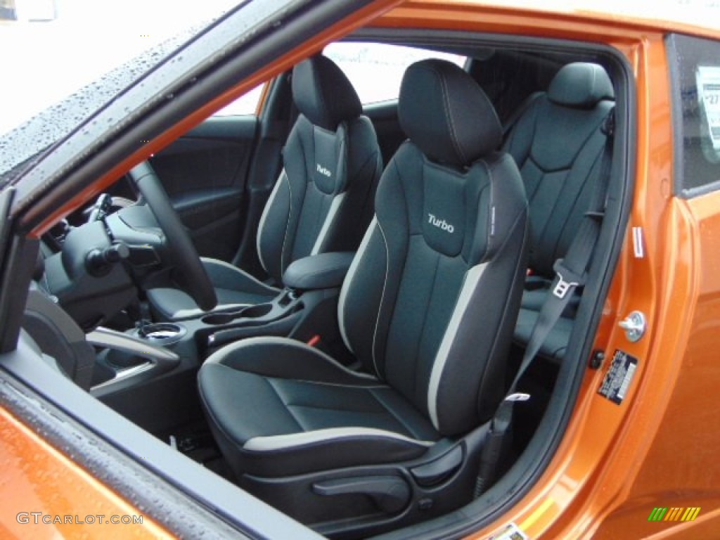 Black Interior 2015 Hyundai Veloster Turbo Photo #97202026