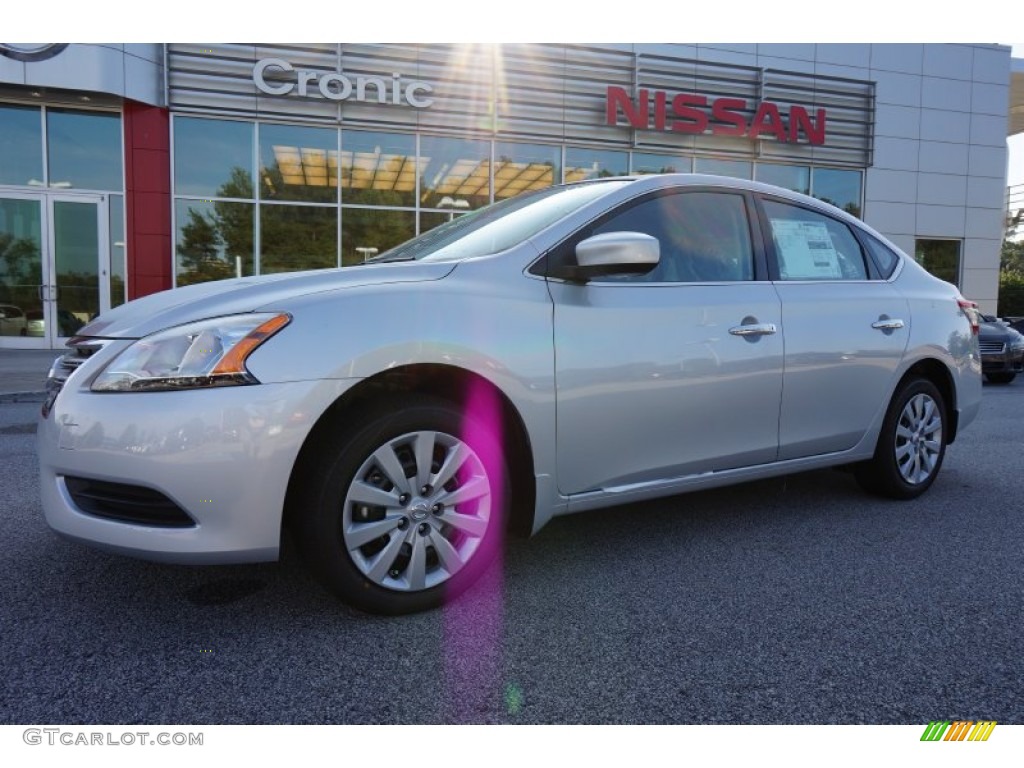 2014 Sentra S - Brilliant Silver / Charcoal photo #1