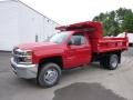 2015 Victory Red Chevrolet Silverado 3500HD WT Regular Cab 4x4 Dump Truck  photo #2