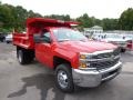 Victory Red - Silverado 3500HD WT Regular Cab 4x4 Dump Truck Photo No. 4