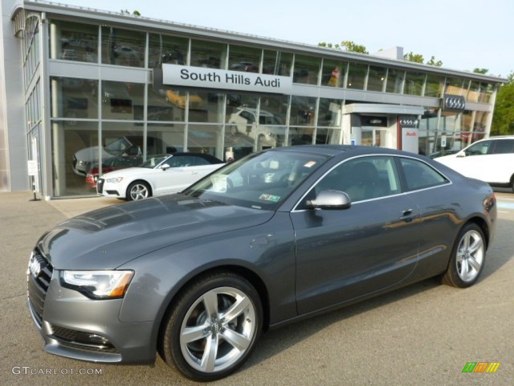 2015 A5 Premium quattro Coupe - Monsoon Gray Metallic / Black photo #1