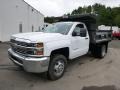 2015 Summit White Chevrolet Silverado 3500HD WT Regular Cab 4x4 Dump Truck  photo #2