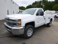 2015 Summit White Chevrolet Silverado 3500HD WT Regular Cab 4x4 Utility  photo #2