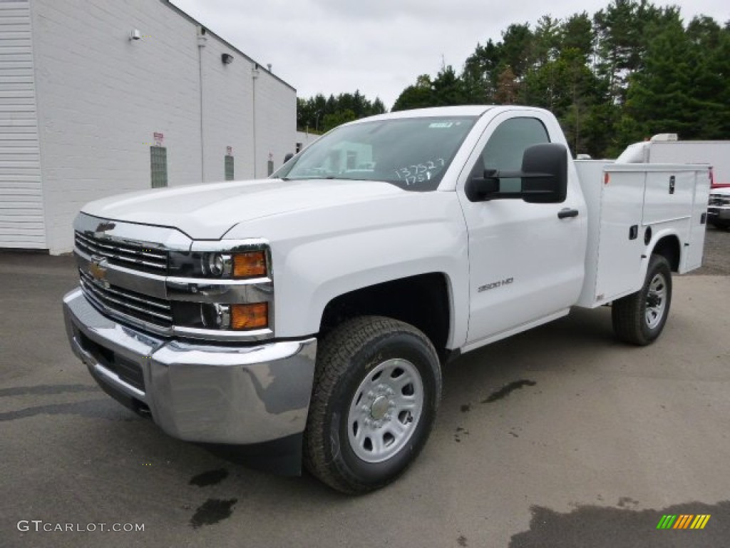 Summit White 2015 Chevrolet Silverado 3500HD WT Regular Cab 4x4 Utility Exterior Photo #97209490