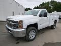 Summit White 2015 Chevrolet Silverado 3500HD WT Regular Cab 4x4 Utility Exterior