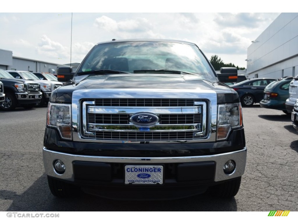 2014 F150 XLT SuperCab - Tuxedo Black / Steel Grey photo #4
