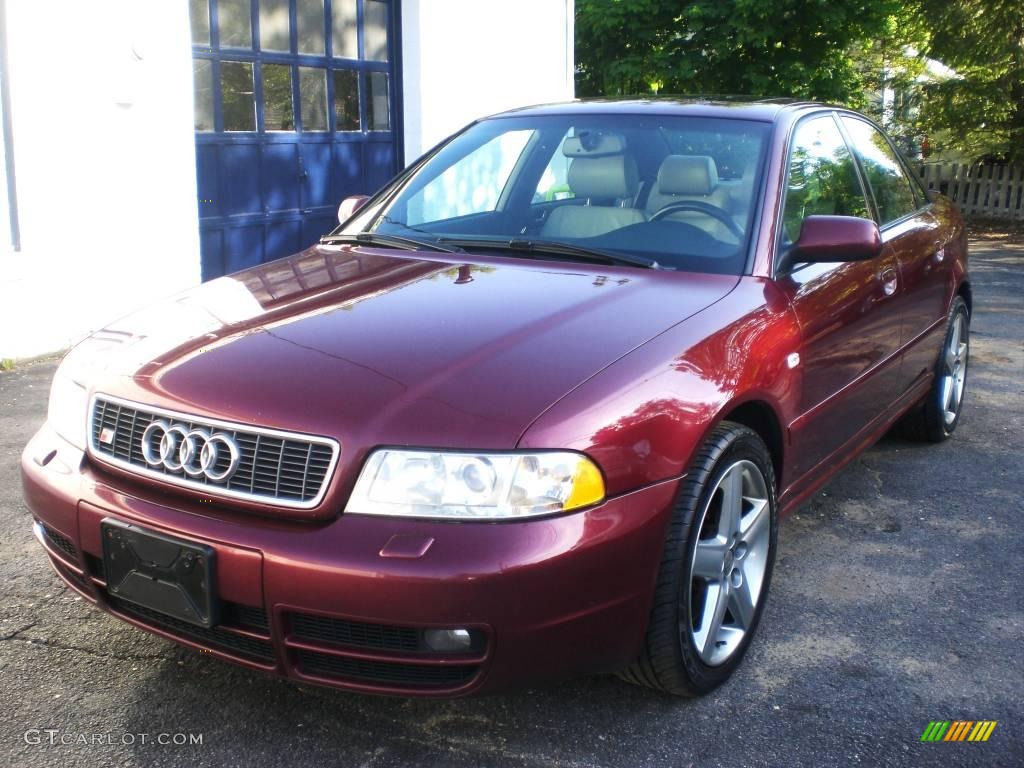 2000 S4 2.7T quattro Sedan - Hibiscus Red Pearl Effect / Onyx/Silver photo #21